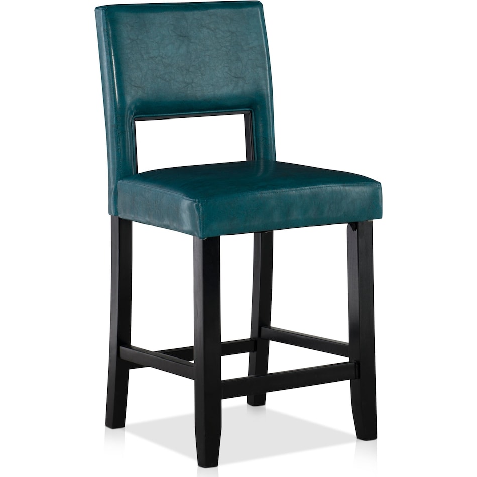 leonardo blue counter height stool   