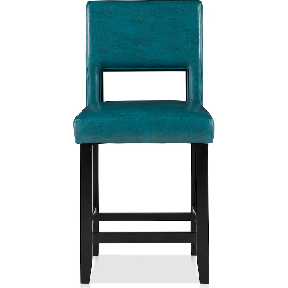 leonardo blue counter height stool   