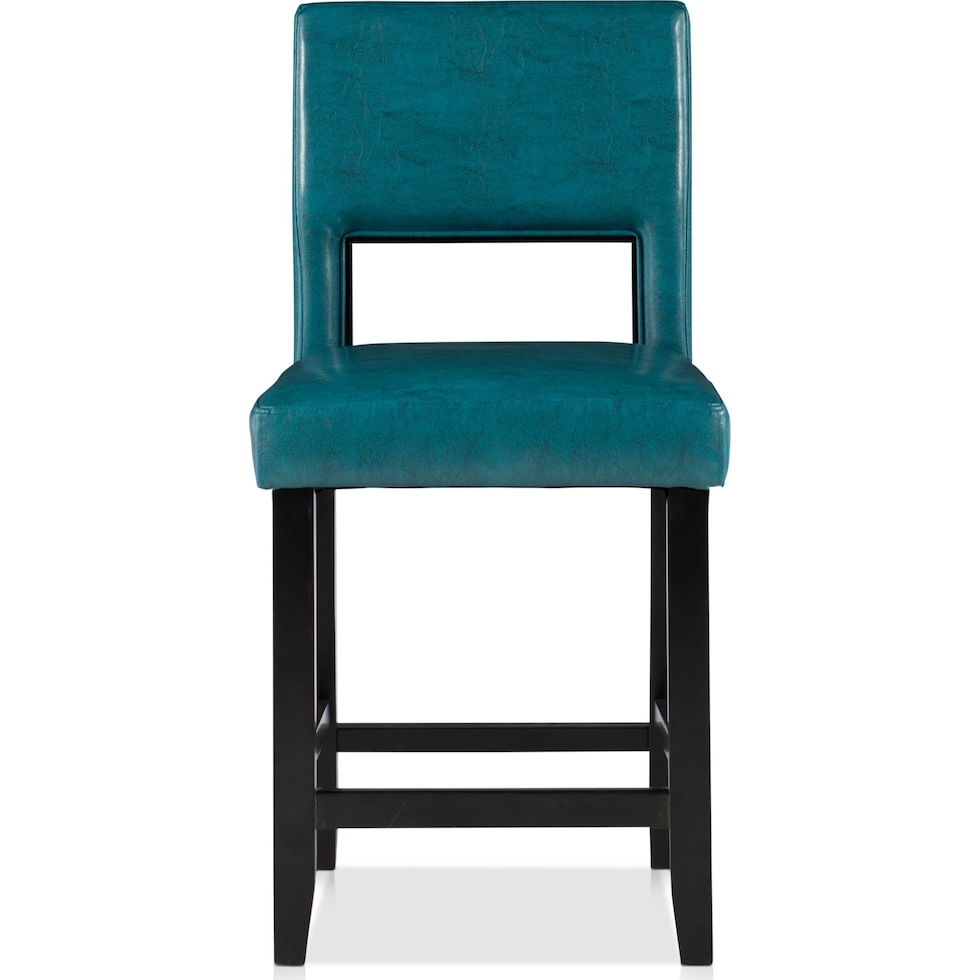 leonardo blue counter height stool   