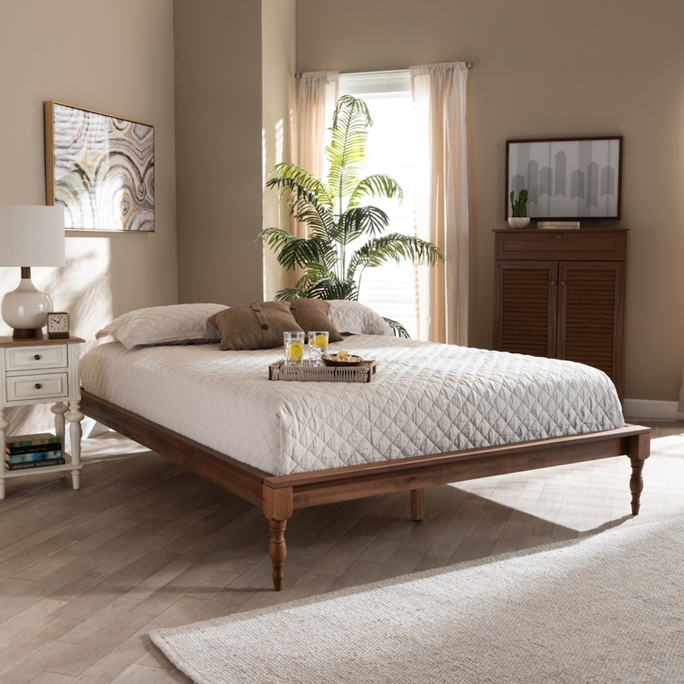 leonida dark brown full bed   