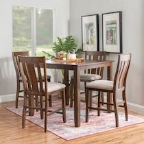 lepine dark brown  pc dining room   