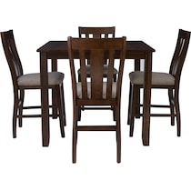 lepine dark brown  pc dining room   