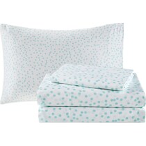 leslie blue twin bedding set   