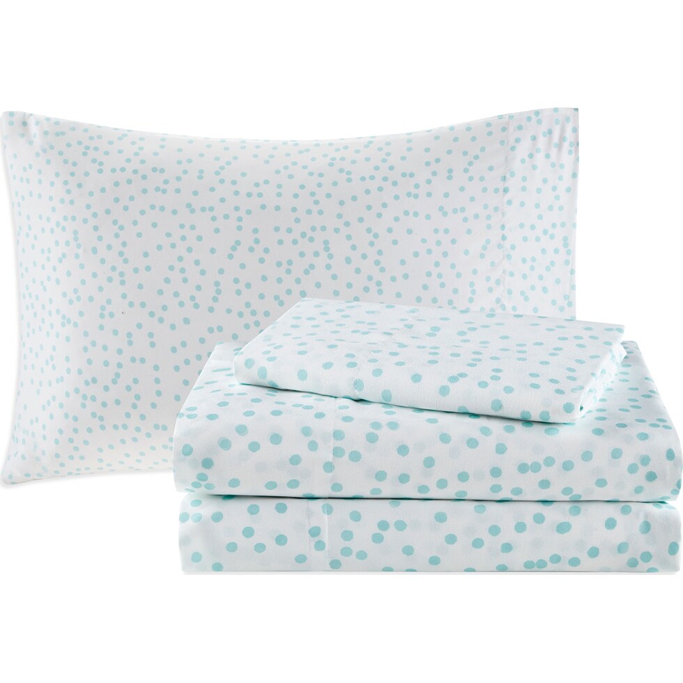 leslie blue twin bedding set   