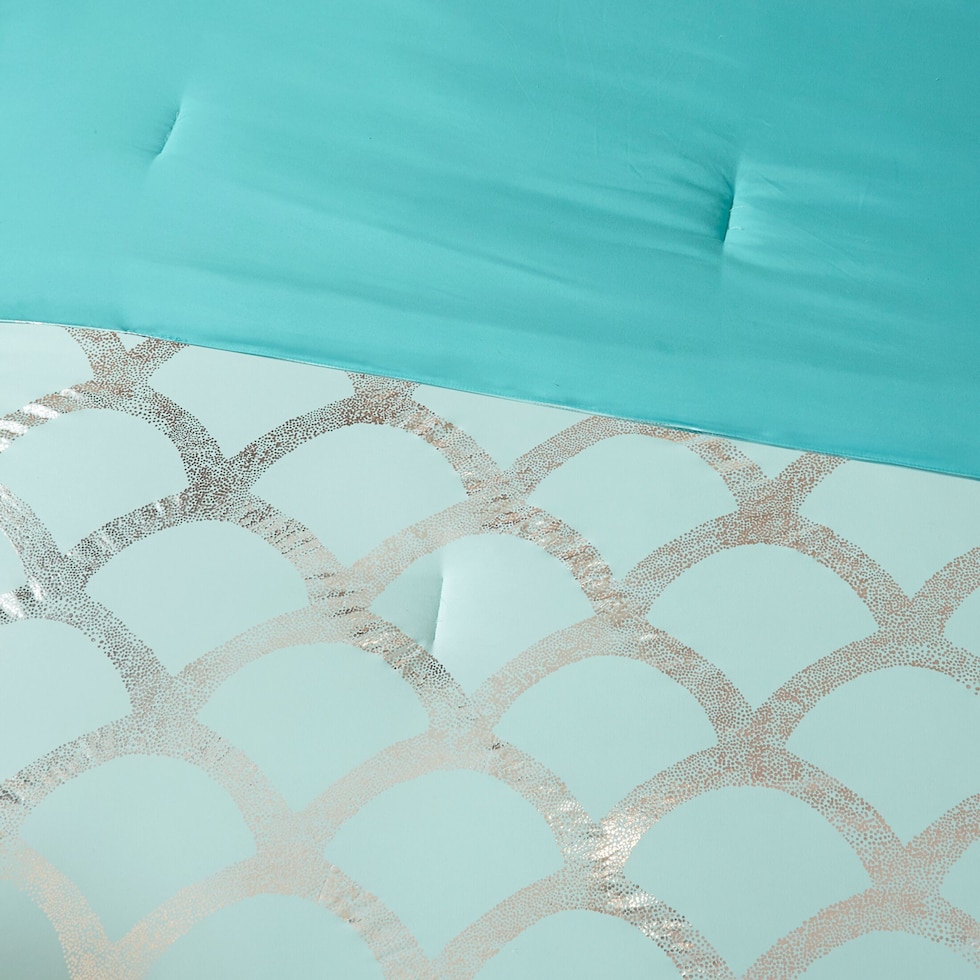 leslie blue twin bedding set   