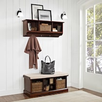 levi dark brown  pc entryway system   