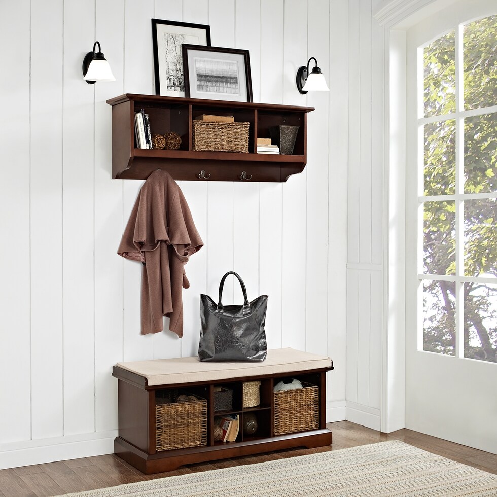 levi dark brown  pc entryway system   