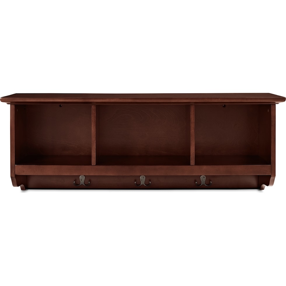 levi dark brown entryway storage shelf   