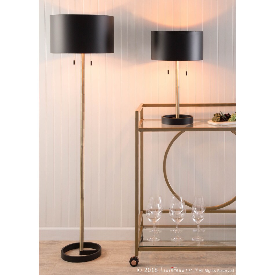 levia gold black table lamp   