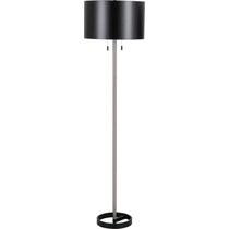levia nickel black floor lamp   