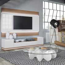 levox off white maple tv stand   