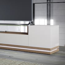 levox off white maple tv stand   