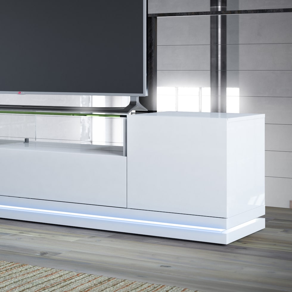 levox white tv stand   