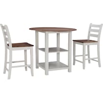 levy gray  pc counter height dining room   