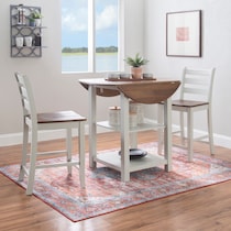 levy gray  pc counter height dining room   