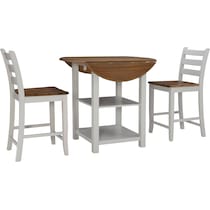 levy gray  pc counter height dining room   