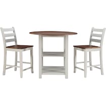 levy gray  pc counter height dining room   