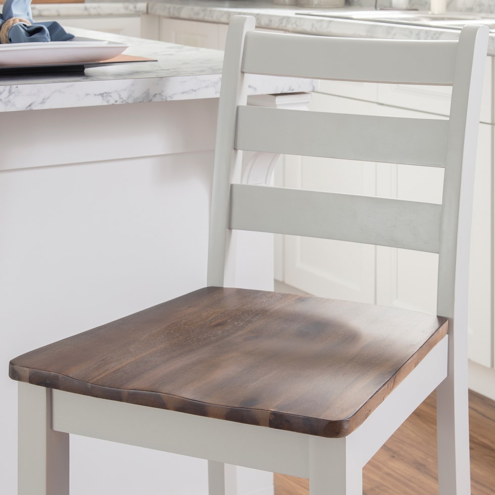 levy gray bar stool   