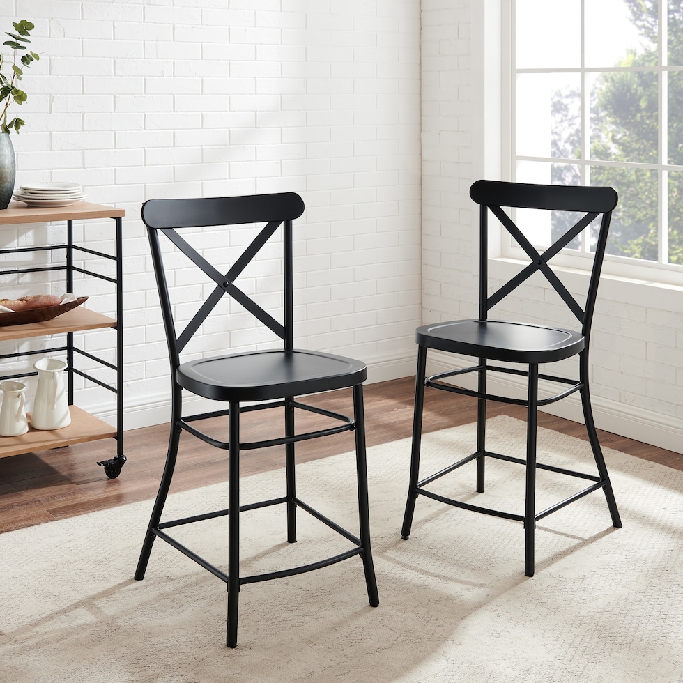 lex black counter height stool   