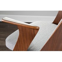 lexi gray and walnut office chair   