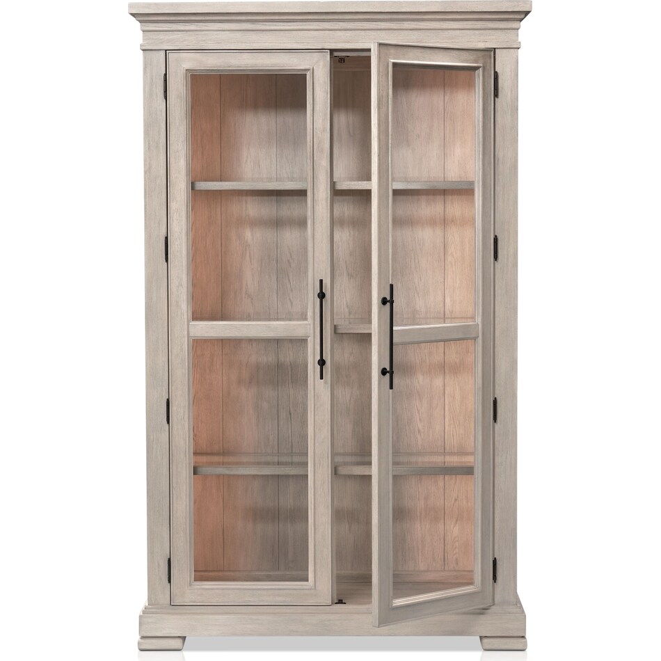 lexington dining light brown curio   
