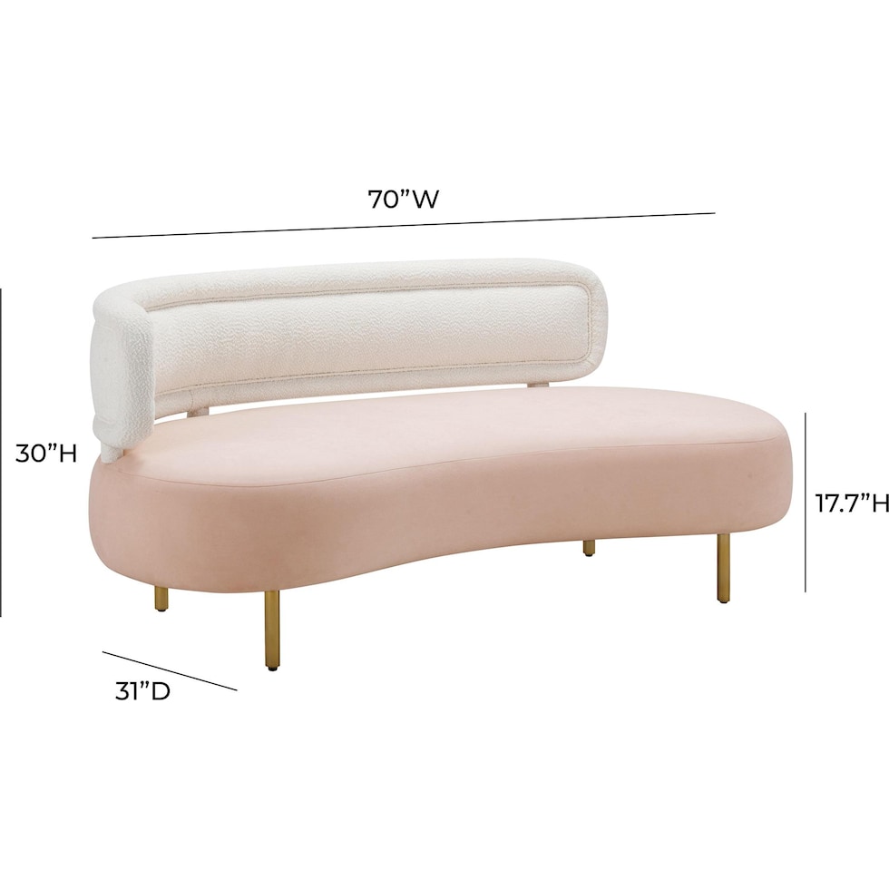 leyla pink sofa   