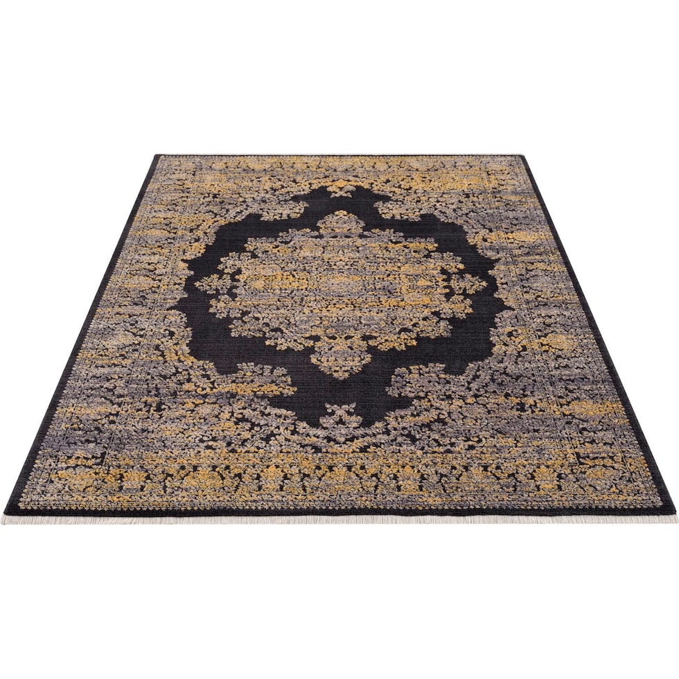 liam black area rug  x    