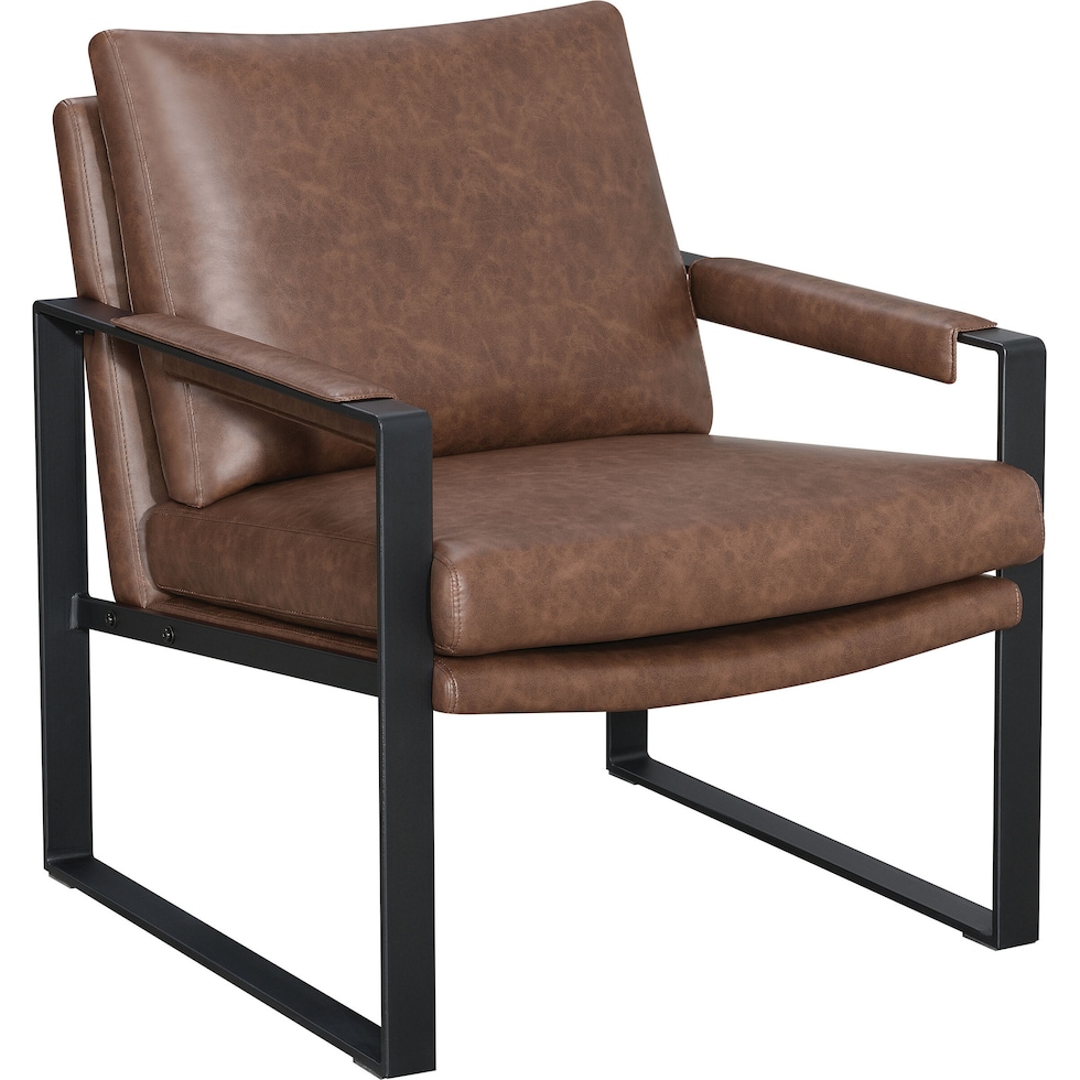 liana dark brown accent chair   