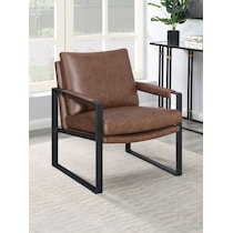 liana dark brown accent chair   