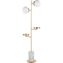 liddy gold marble floor lamp   