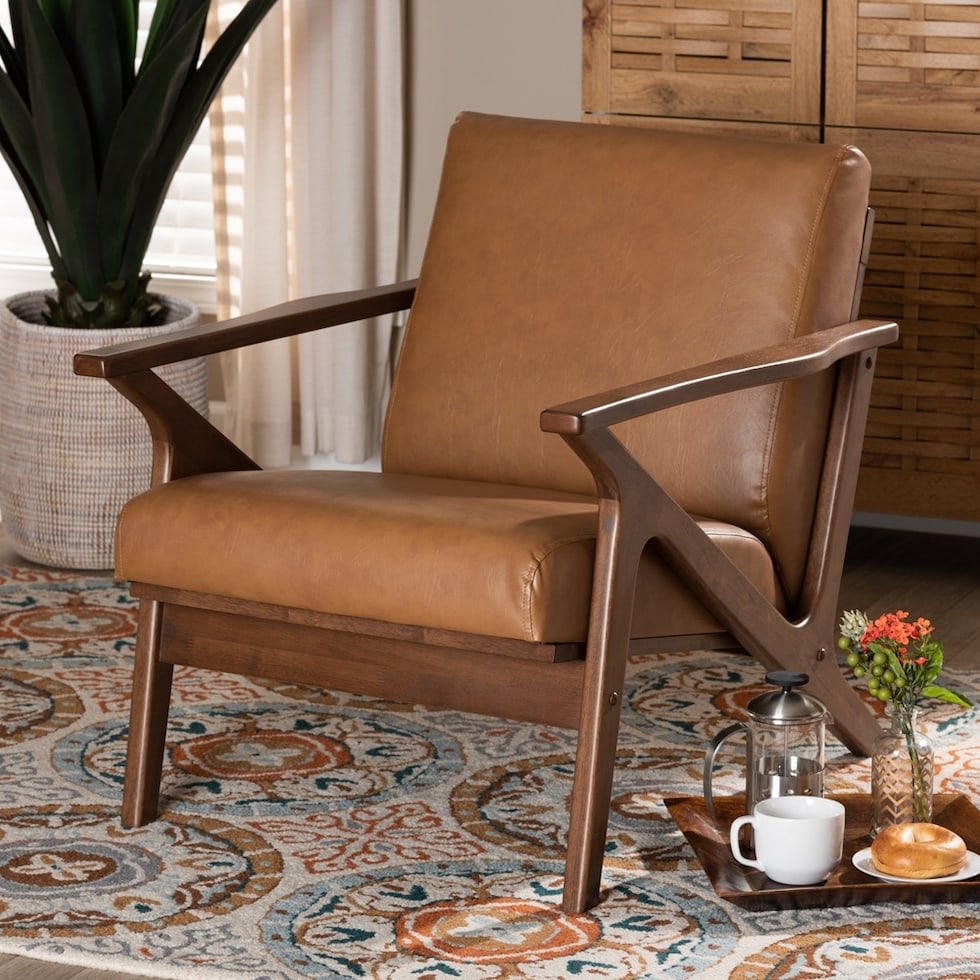 light brown accent chair   