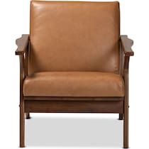 light brown accent chair   