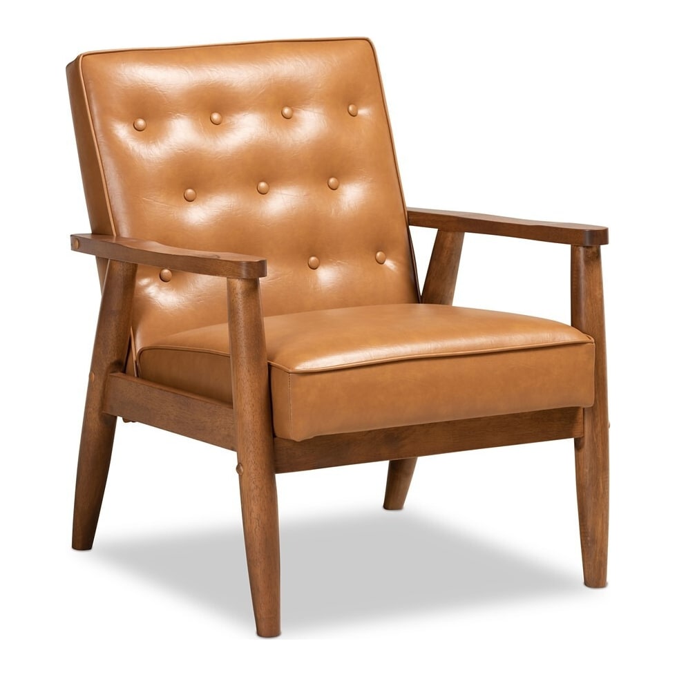 light brown accent chair   