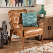 light brown accent chair   