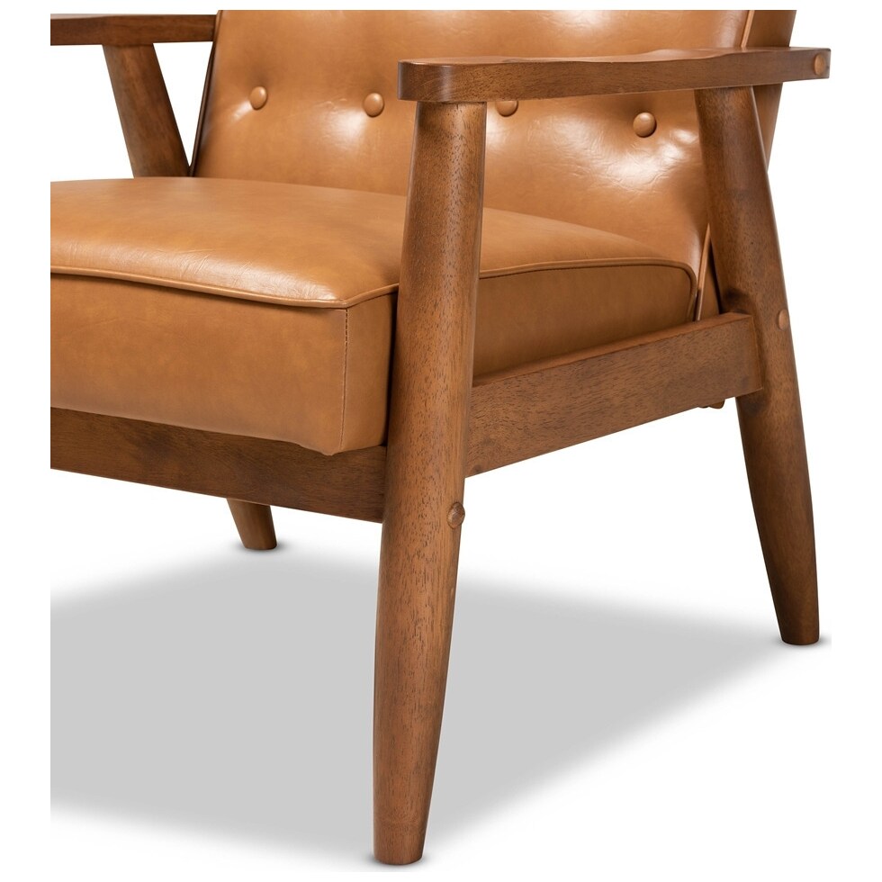 light brown accent chair   