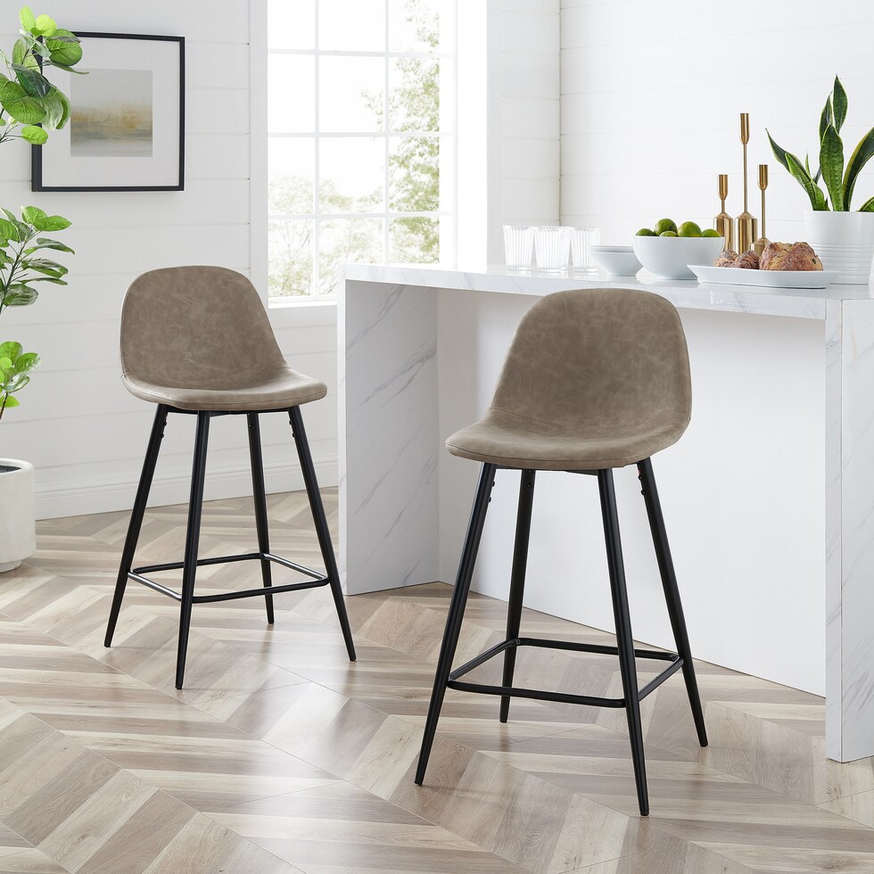 light brown counter height stool   