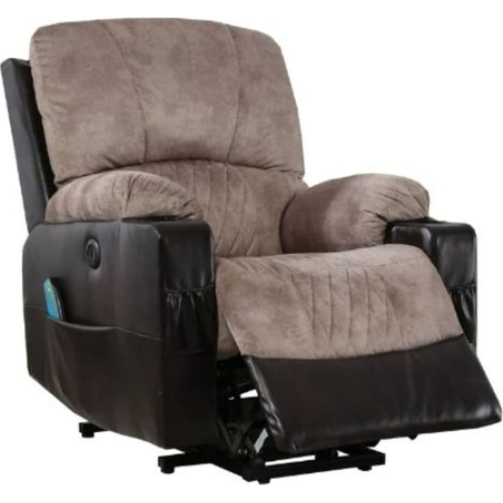 light brown power lift chair   