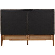 light brown queen bed   