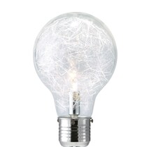 light bulb silver table lamp   