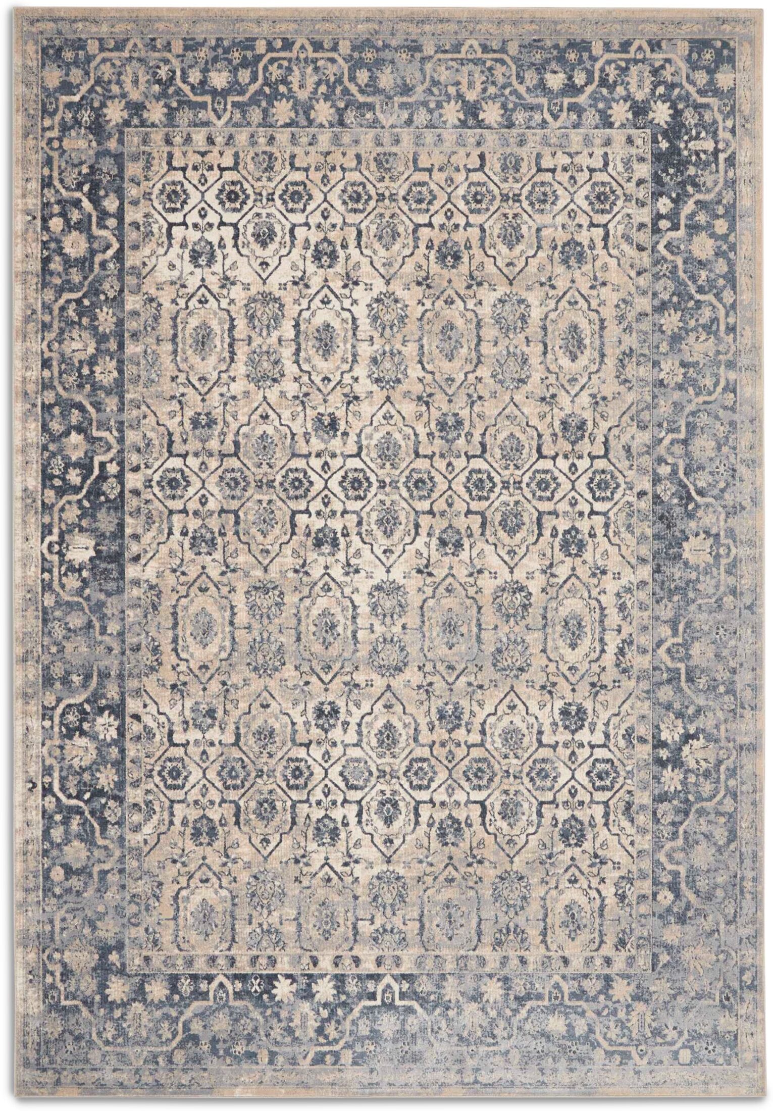 Lilia Area Rug - Ivory/Blue | Value City Furniture