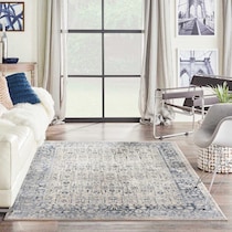 lilia ivory blue area rug  x    