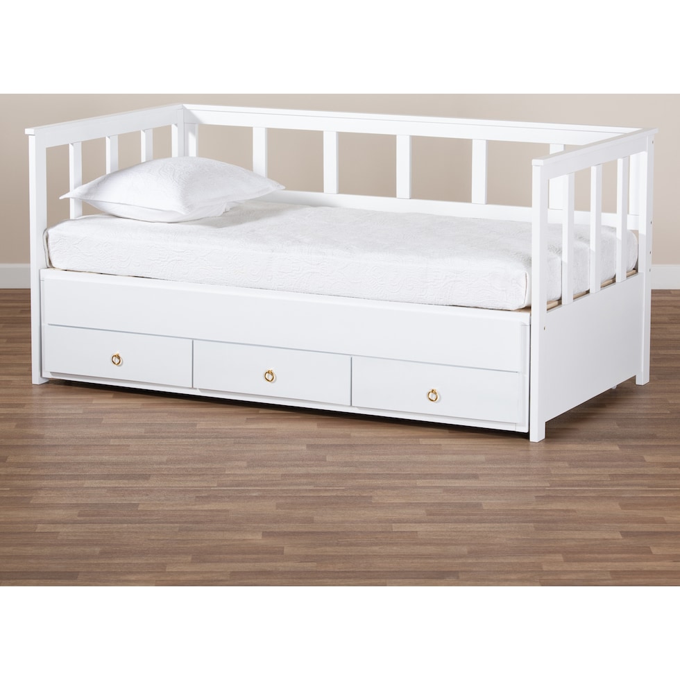 lilou white twin bed   