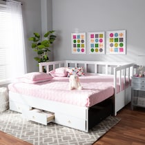 lilou white twin bed   