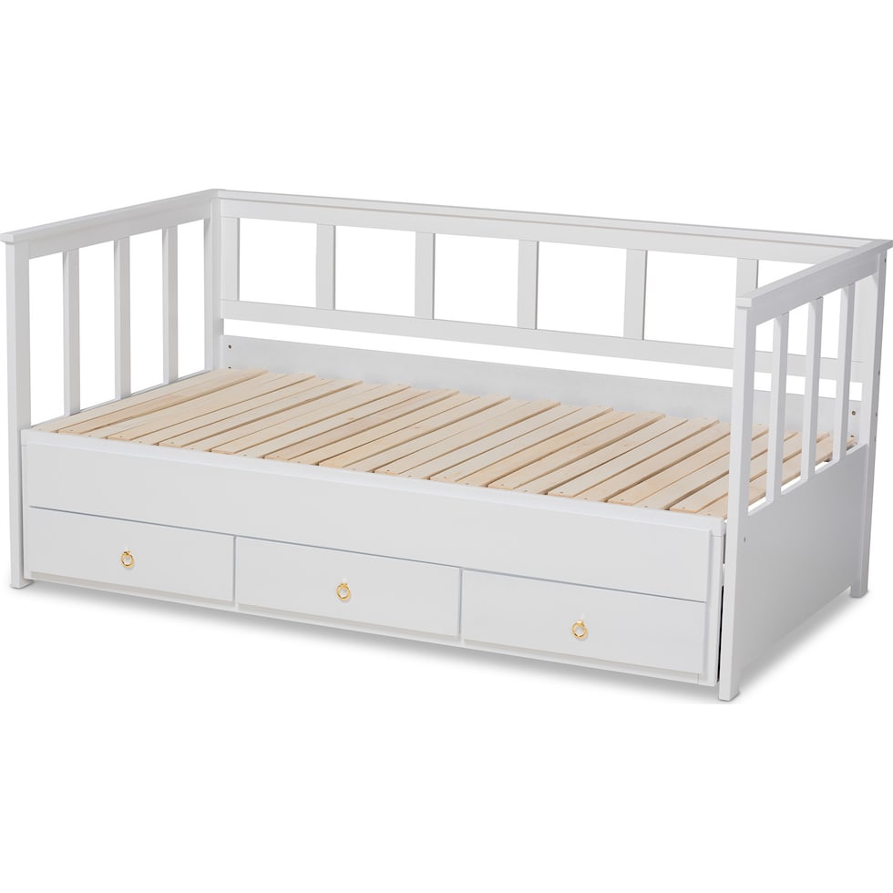 lilou white twin bed   