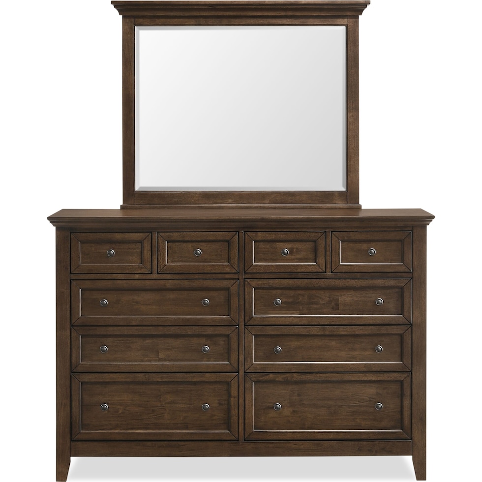 lincoln dark brown  pc full bedroom   