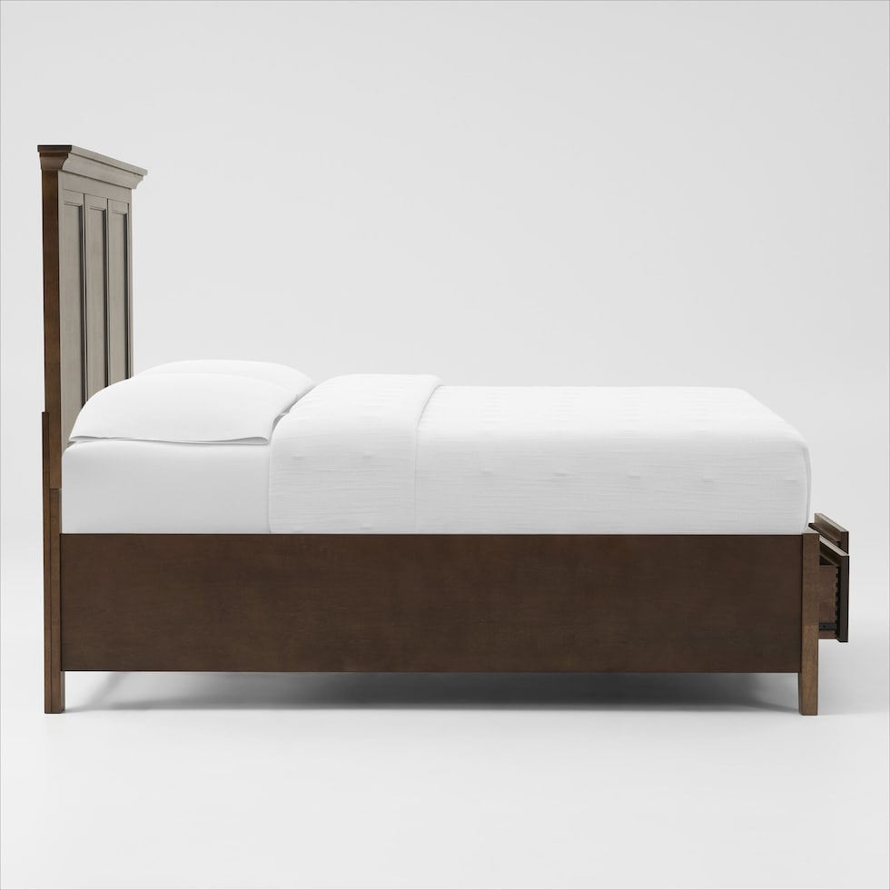 lincoln dark brown  pc full bedroom   