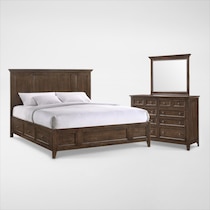 lincoln dark brown  pc king bedroom web   