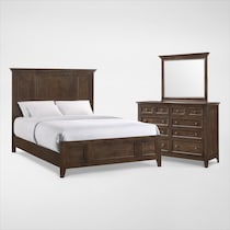 lincoln dark brown  pc queen bedroom web   