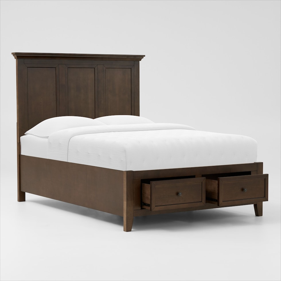 lincoln dark brown  pc full bedroom   