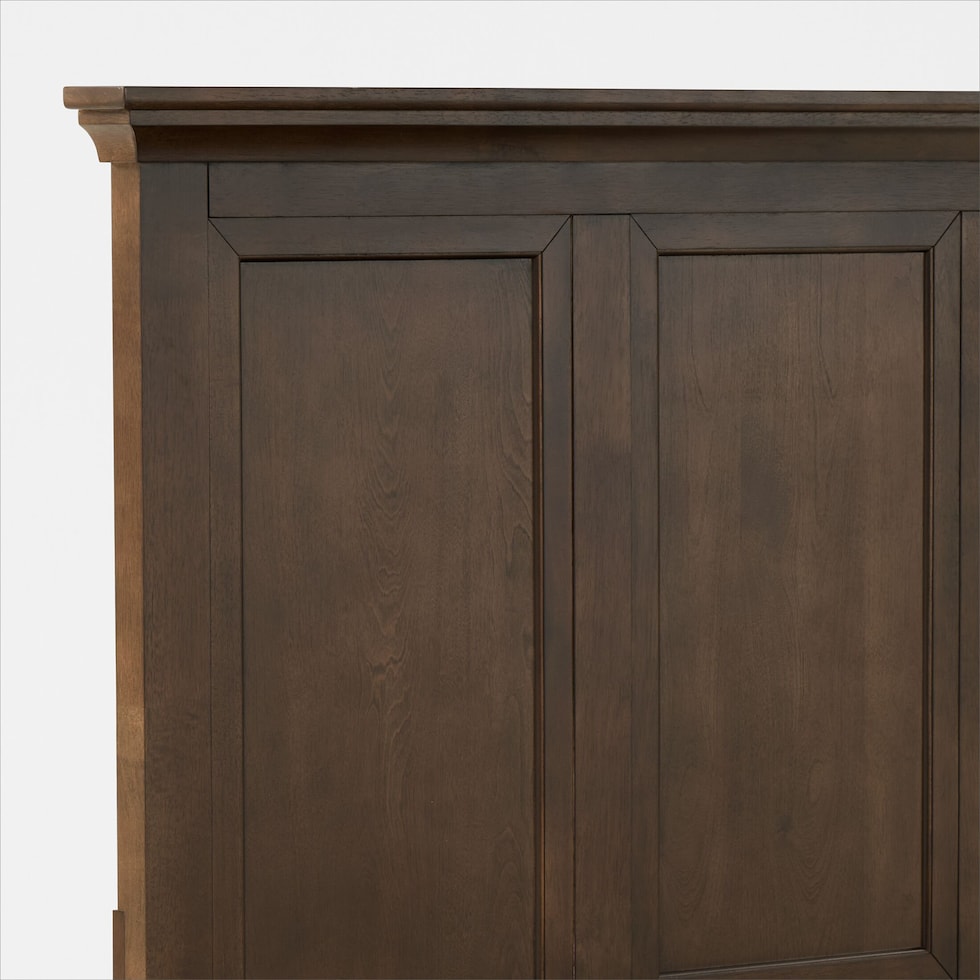 lincoln dark brown  pc full bedroom   